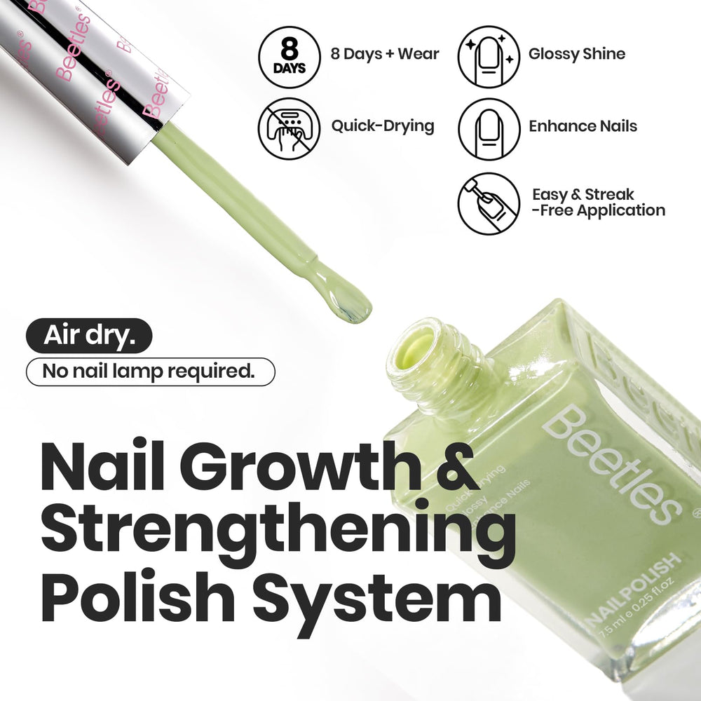 Beetles Nail Polish Set P176 application brush demonstrates easy home manicure