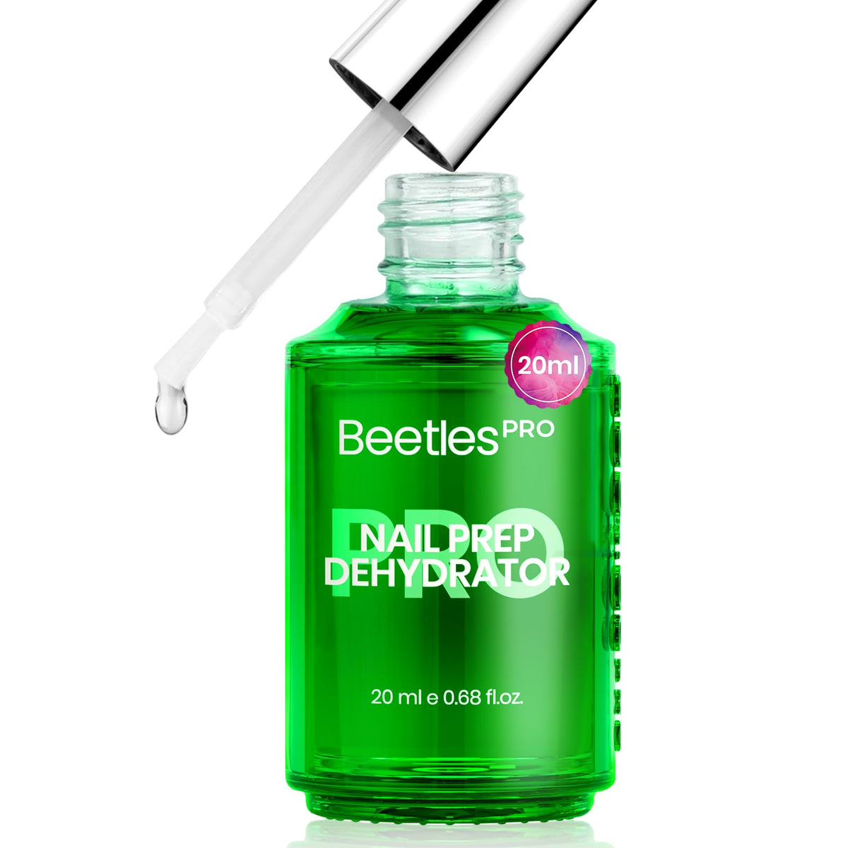 Beetles Nail Prep Dehydrator bottle ready, creates a clean surface for better adhesion.