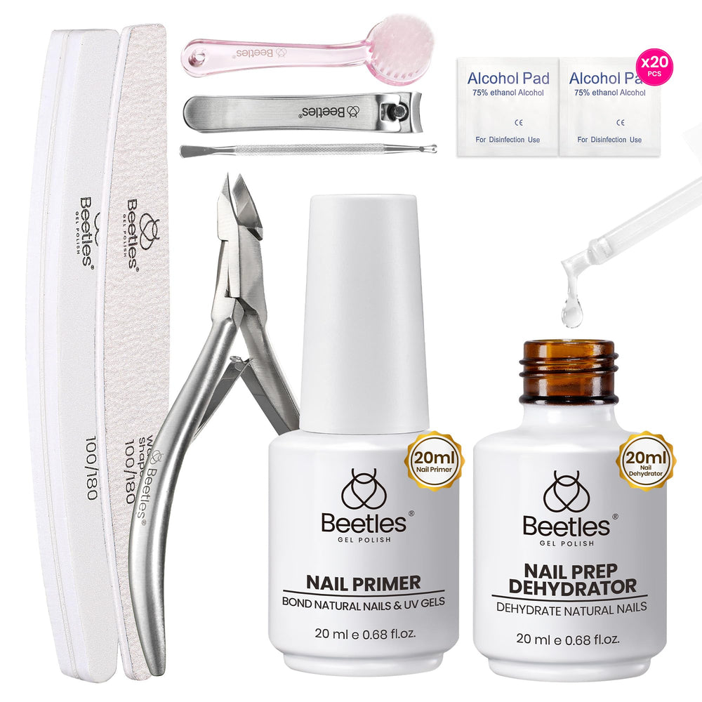 Beetles Nail Prep Kit Dehydrator reduces oils for better adhesion during gel manicures.