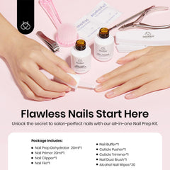 Beetles Nail Prep Kit Primer prepares nails for long-lasting gel color.