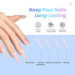 Beetles nail prep kit on desk presents professional-grade setup for accurate application.