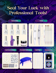 Beetles Nail Tips and Tools kit for professional DIY manicure