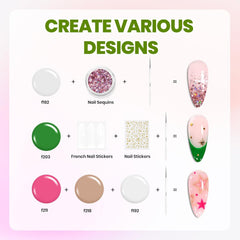 Beetles 18-piece nail tools included for easy DIY manicures.