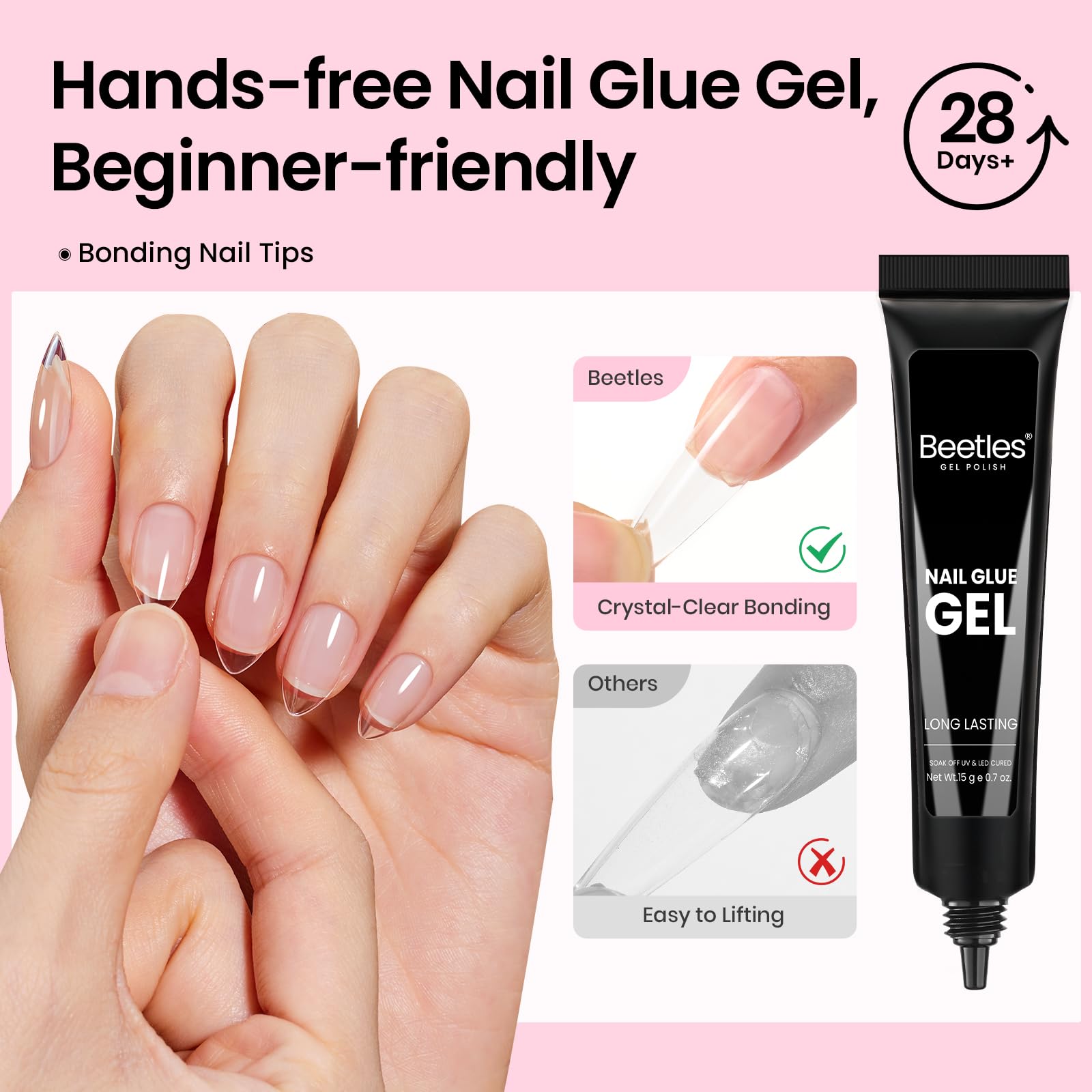 Beetles nail tools include file, clipper, and cuticle pusher for prep.