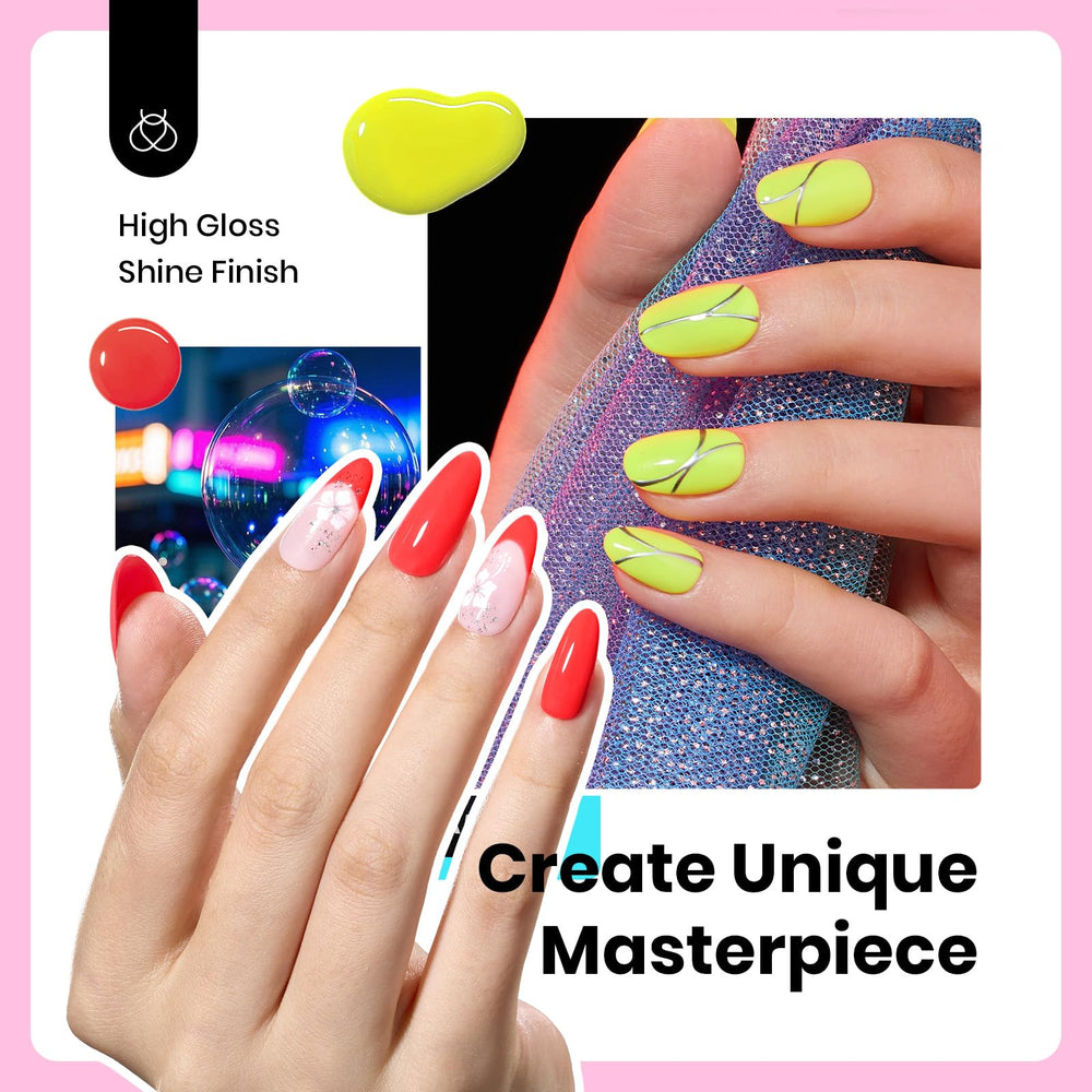 Beetles Neon Bubbles Na690 yellow swatch inspires playful, vibrant at home nails