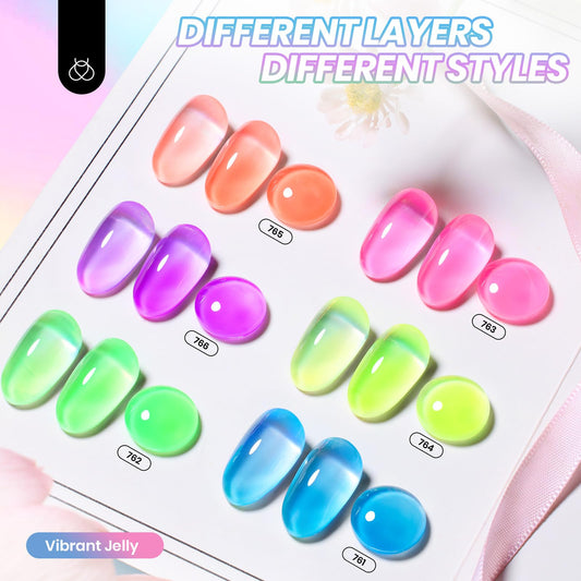 Beetles Neon Gel Nail Polish Green delivers bright jelly color for fresh French tips