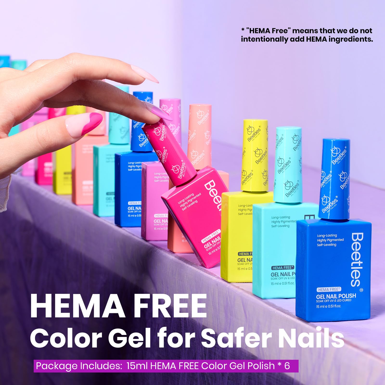 Beetles Na704 neon shade bottle for a vibrant, eye-catching manicure.