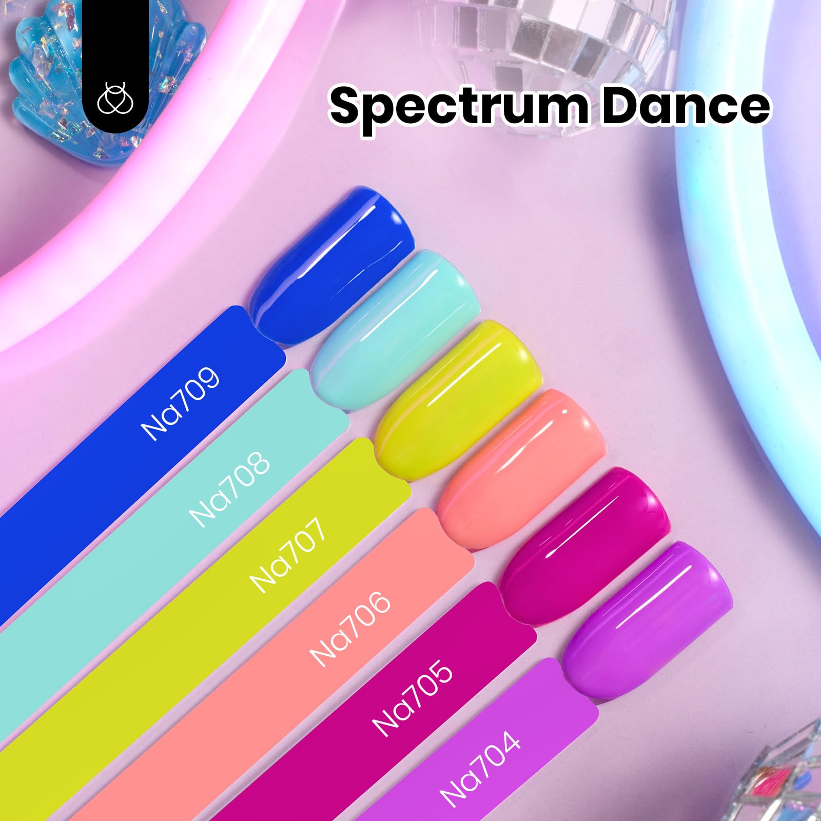 Beetles Na705 neon shade bottle for a bold pop of color.