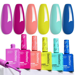 Beetles Na709 neon shade bottle for bright, trend-ready nails.