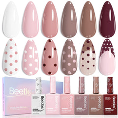 Beetles Neutral Gel Polish set bottle close-up showing color-accurate nude shade.
