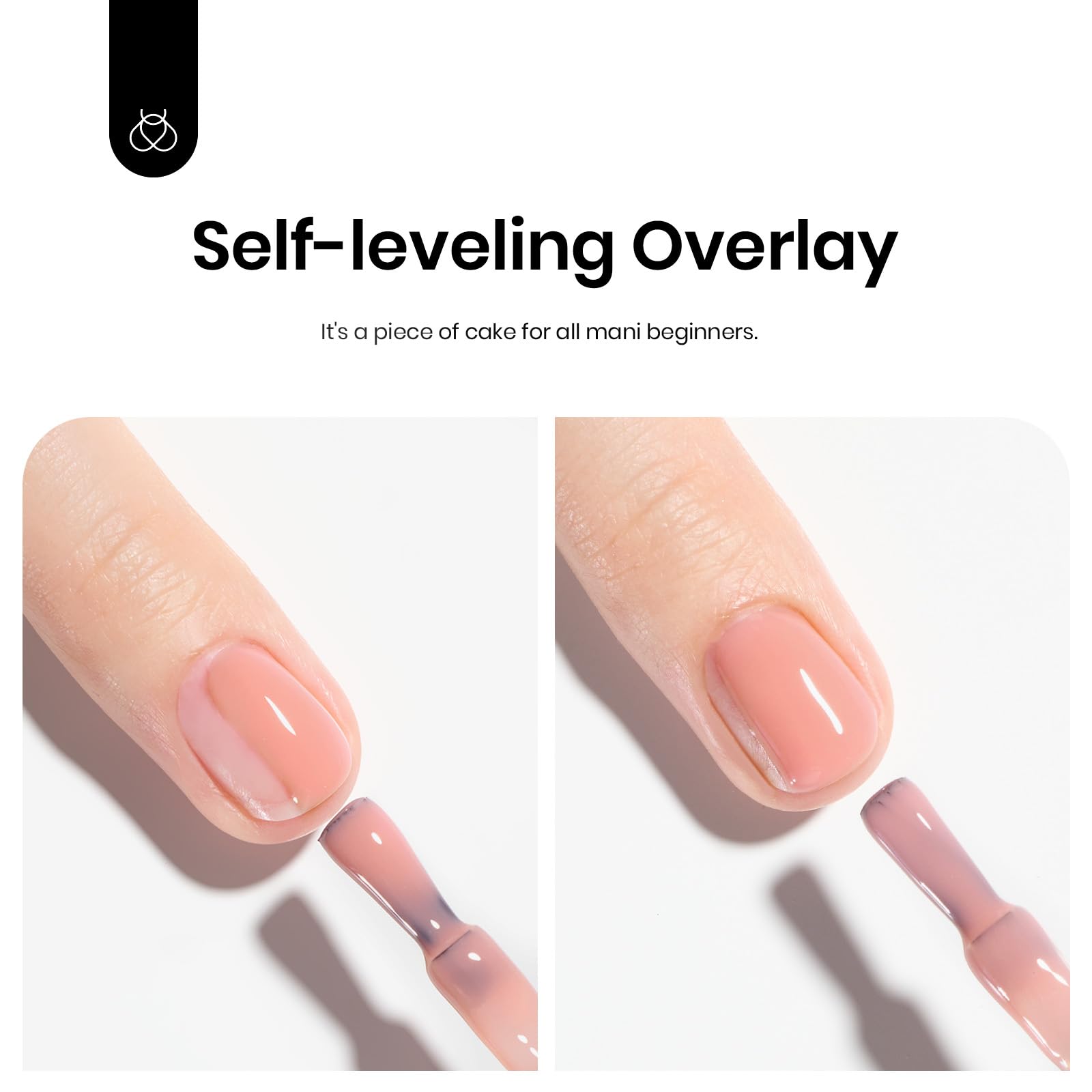 Beetles Nude Base Gel nail application ideal for fast DIY manicure