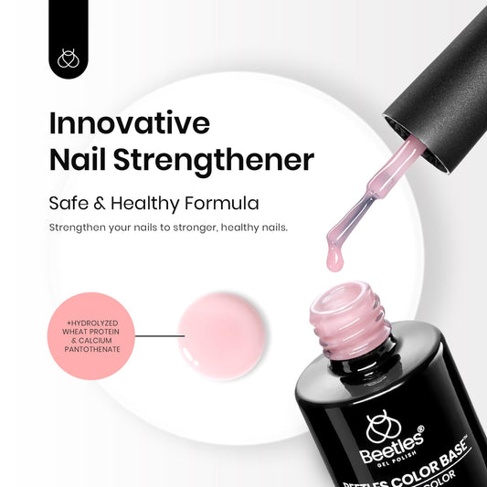 Beetles Nude Gel Nail Polish bottle shows a versatile nude shade for natural-looking nails.