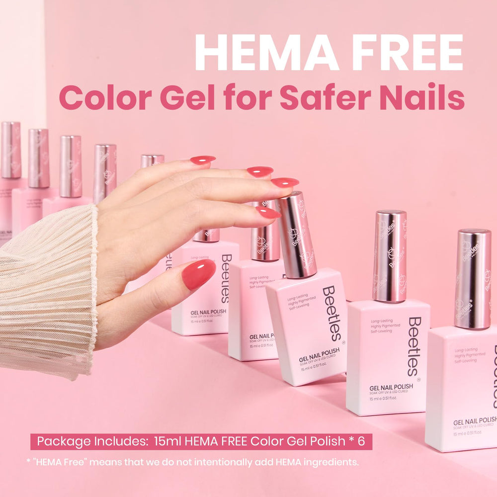 Beetles Nude Gel Nail Polish close-up with brush reveals a sheer jelly finish.