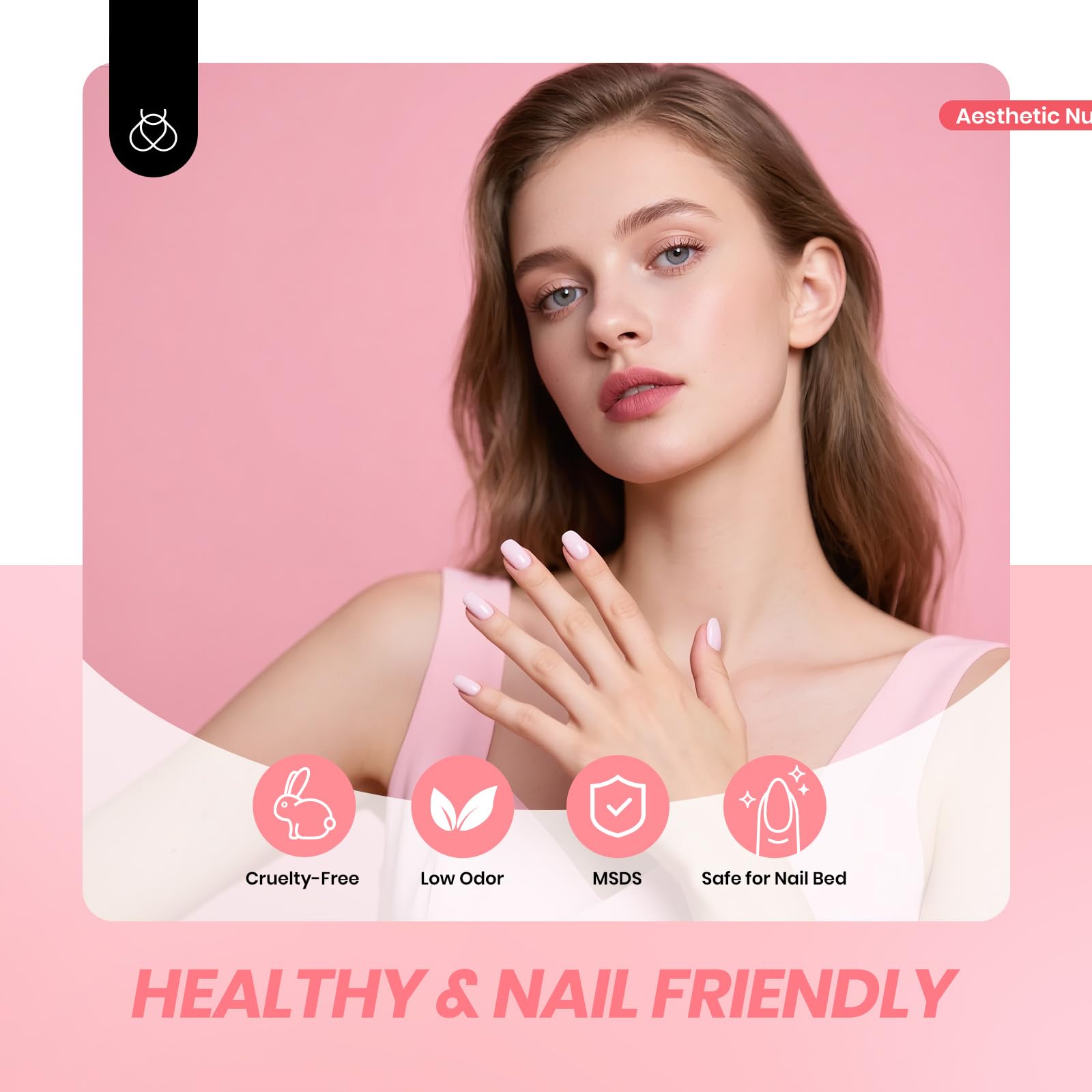 Beetles Nude Gel Polish Set color-05 peach jelly bottle close-up highlighting long-lasting wear.