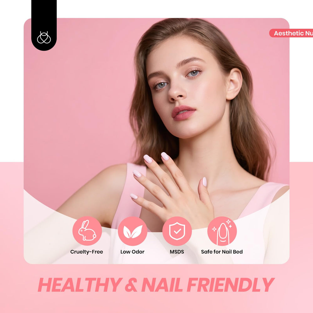Beetles Nude Gel Polish Set color-05 peach jelly bottle close-up highlighting long-lasting wear.