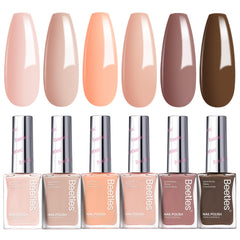 Beetles Nude Nail Polish nourishing formula with keratin and vitamin E for nails.
