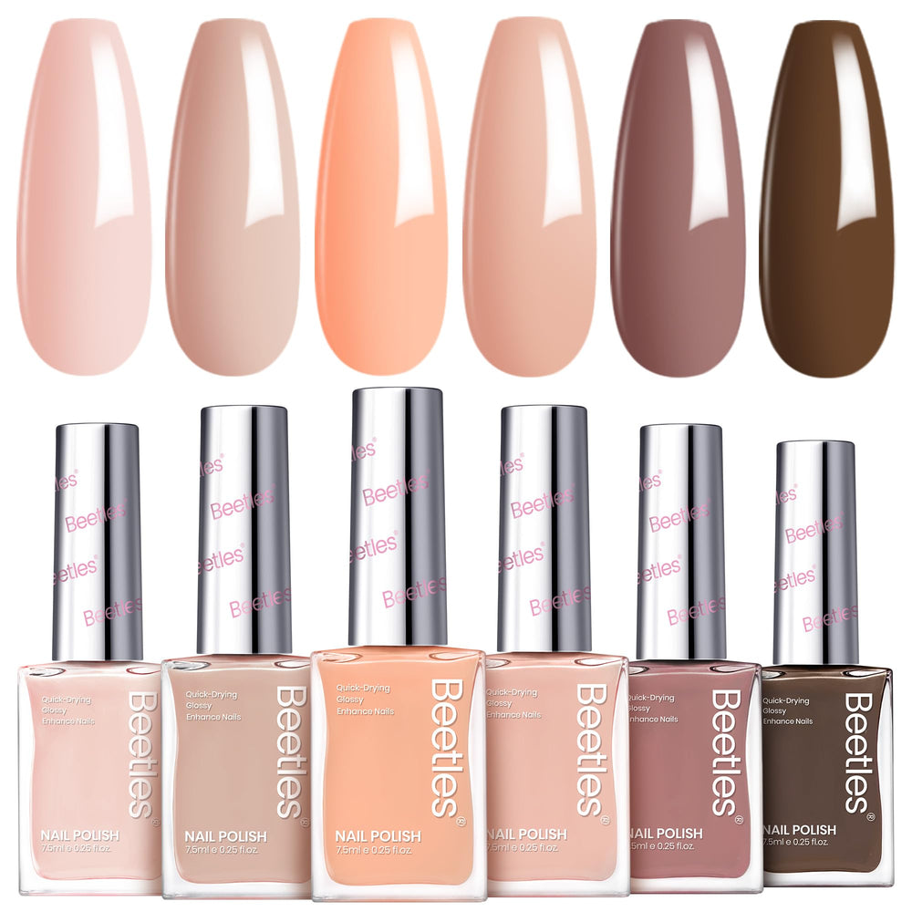 Beetles Nude Nail Polish long-wear shine for strong, brilliant color.