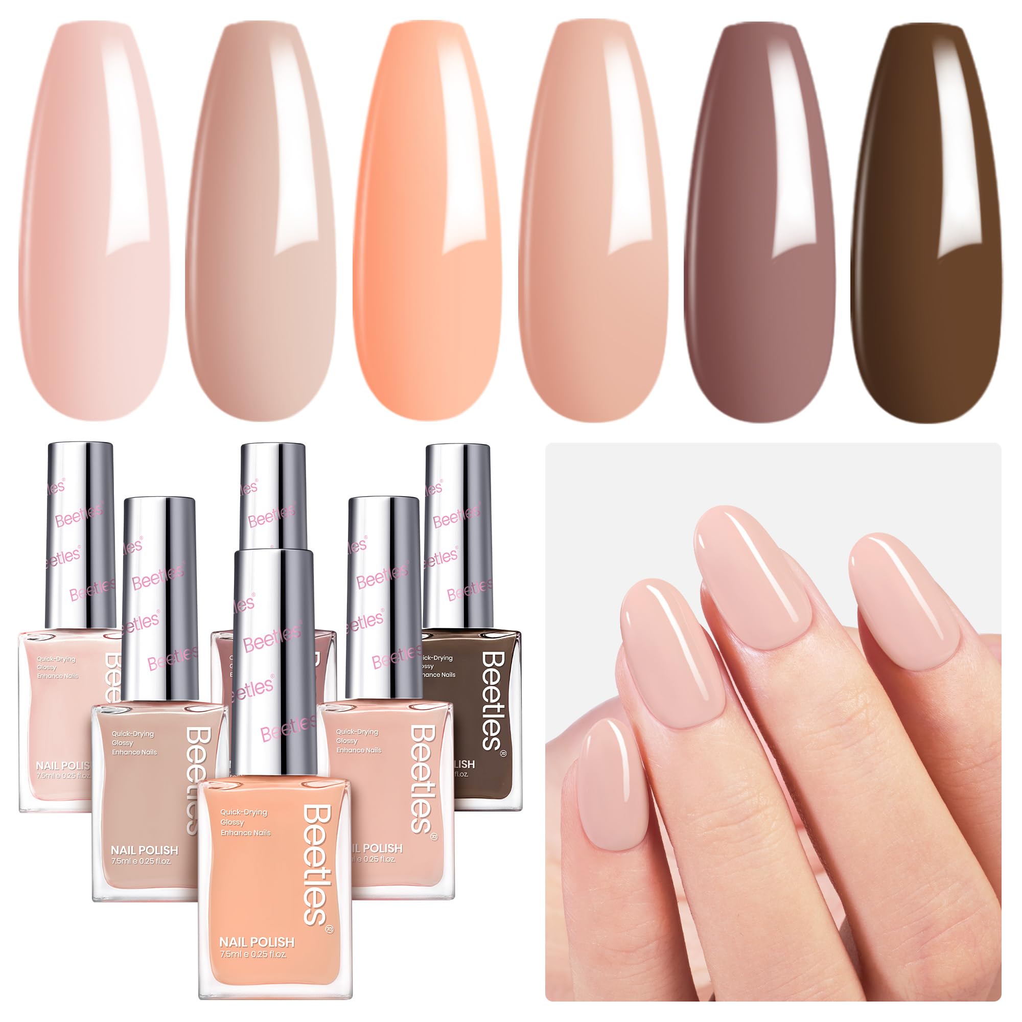 Beetles Nude Nail Polish bp152 shade for versatile neutrals with smooth application.