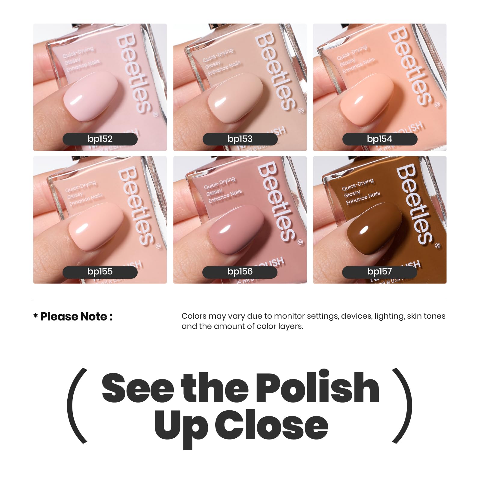 Beetles triple care formula nourishes nails during wear.