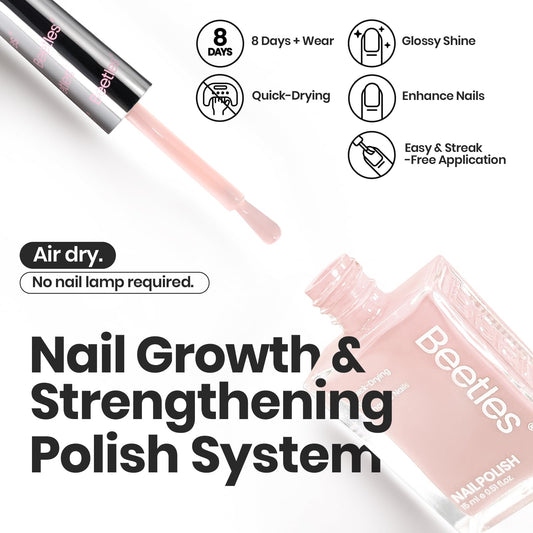 Beetles Nude Nail Polish Set Coconut Mousse shades closeup for chic looks.