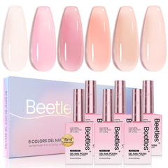 Beetles Nude Pink Gel Polish Na616 swatch for natural, elegant nails