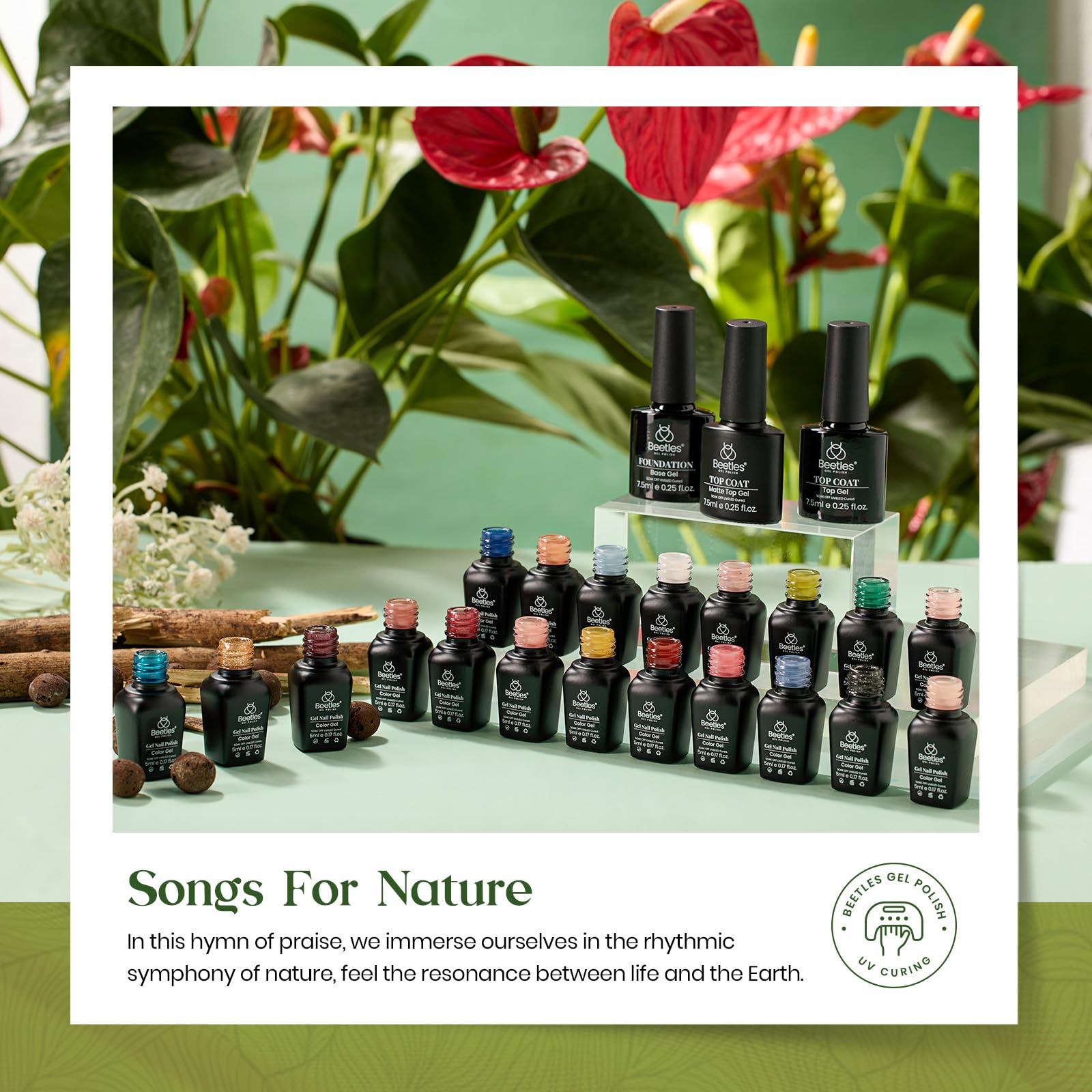 Beetles nude shades swatches display natural tones for elegant everyday nails.