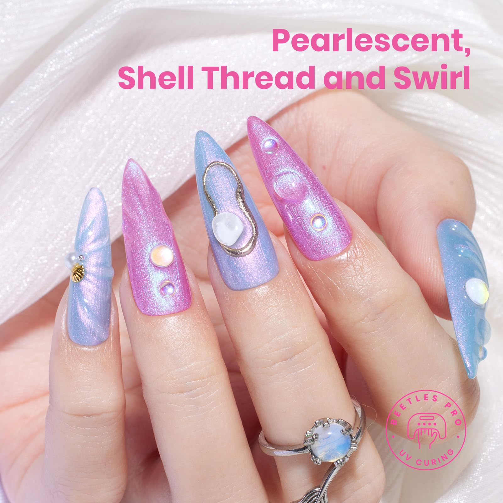Beetles Ocean Whisper 6-color palette for stylish salon-worthy nails.