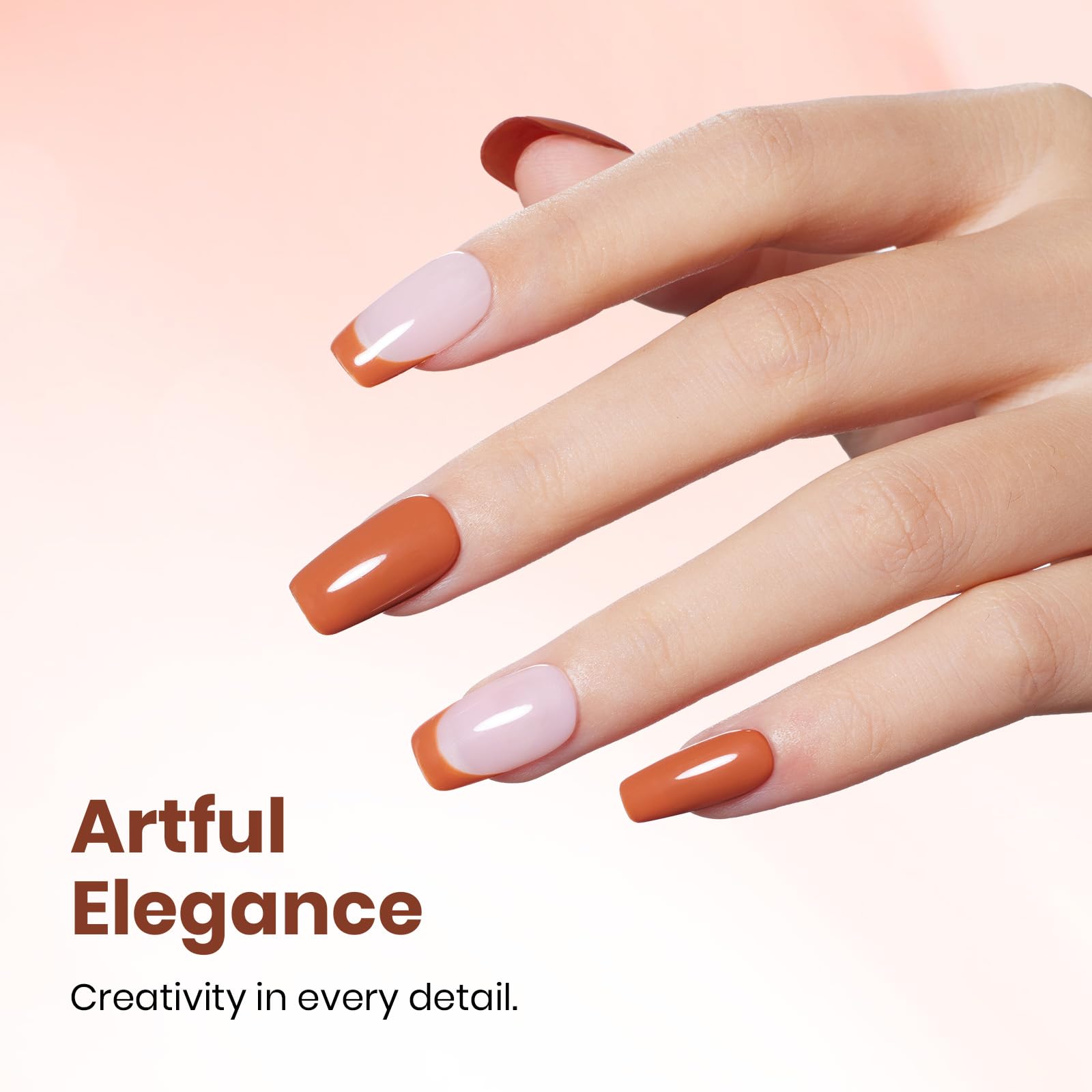 Beetles orange gel polish with base coat prep setup for reliable adhesion.