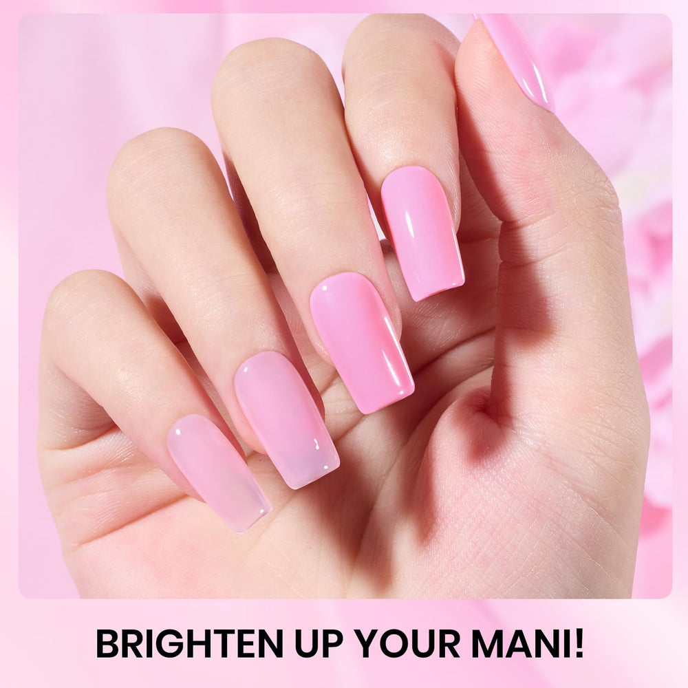 Beetles Baby Pink Gel Polish swatch for quick at-home manicures.