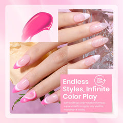Beetles Nude Pink Gel Polish swatch offers subtle, smooth coverage for refined nails.