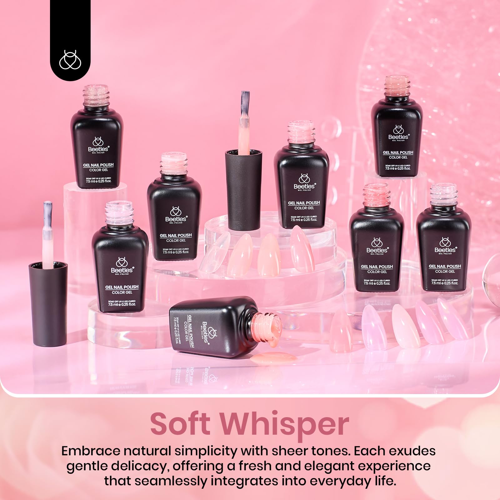 Beetles pink gel polish provides easy at-home manicure with tips