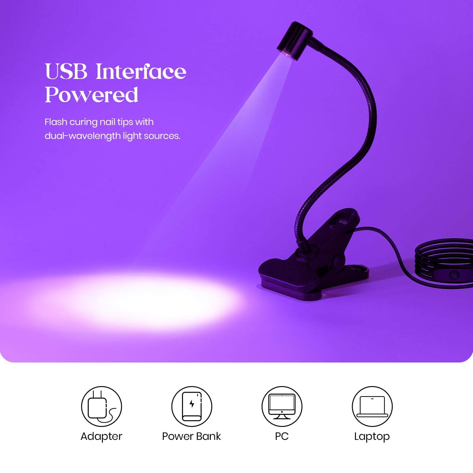 Beetles portable nail lamp for quick, safe gel-drying routines.