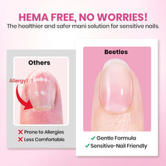 Beetles press-on nails application demo showing easy, mess-free fitting.