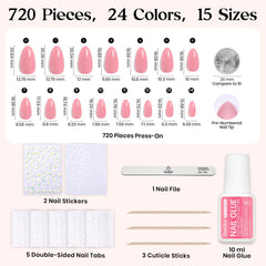 Beetles Press On Nails Kit nail tabs stickers for easy, mess-free application