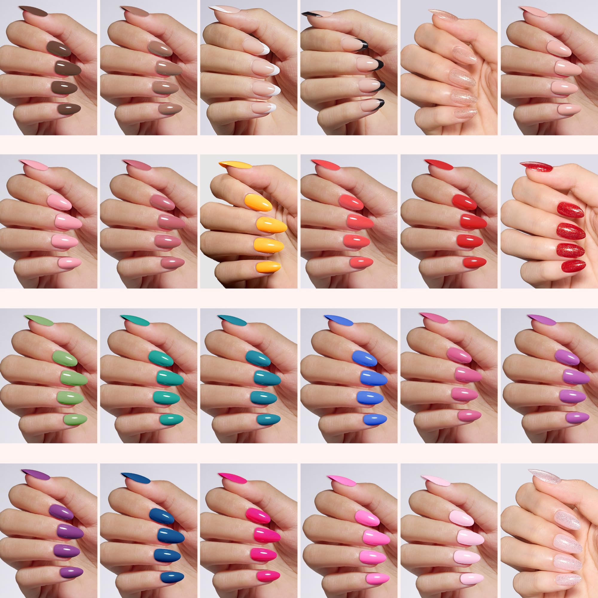 Beetles Press On Nails Kit short almond nails closeup for a natural everyday look