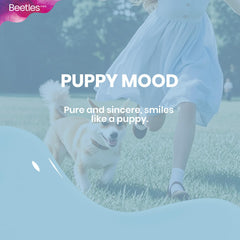Beetles Pro Puppy Mood blue gel polish packaging and bottle design