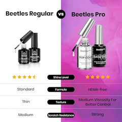 Beetles PRO professional nail brushes close-up for precise application.