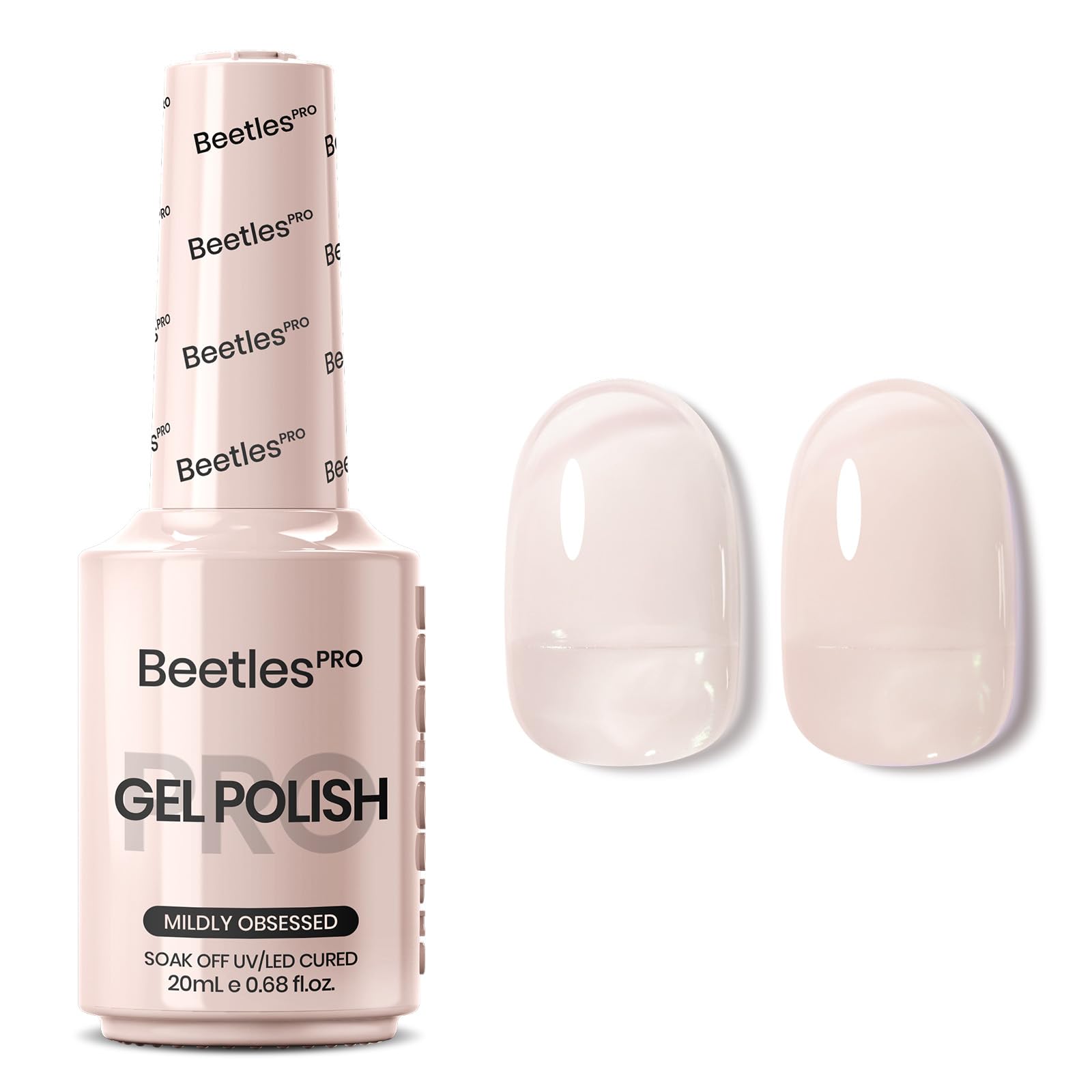 Beetles Pro Jelly Nude Mildly Obsessed hands model wearing nude shade