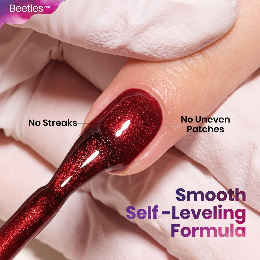 Beetles Pro Drama Fix finished manicure with high gloss and durable wear