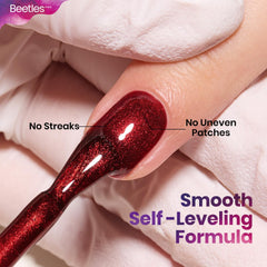 Beetles Pro Drama Fix finished manicure with high gloss and durable wear