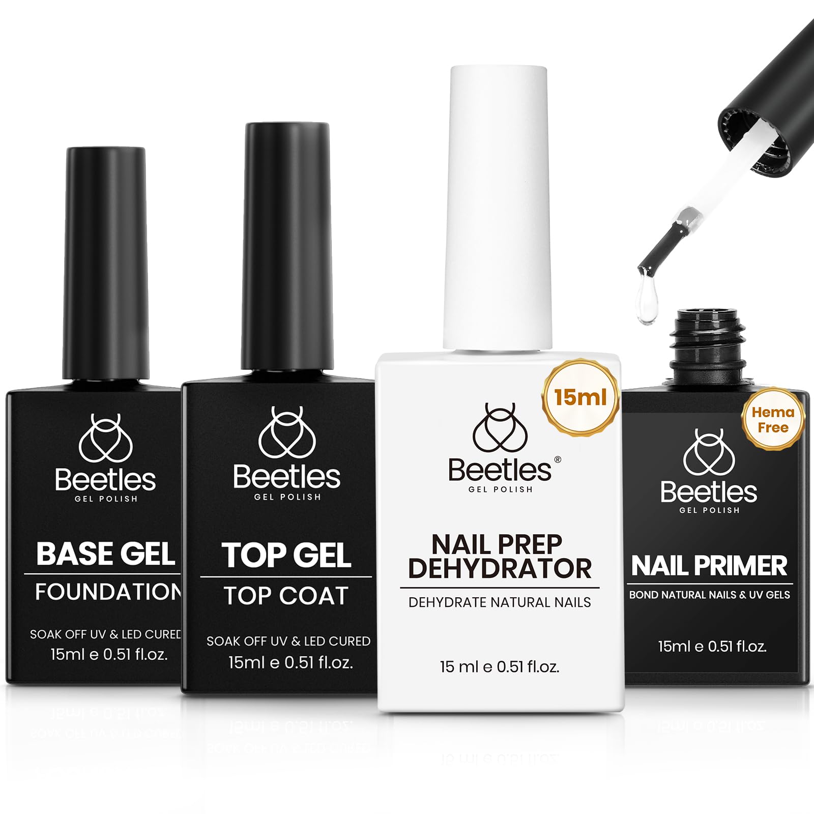 Beetles professional manicure kit image showcasing a complete prep for gel nails.
