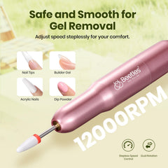 Beetles professional nail drill for shaping and cuticle care.