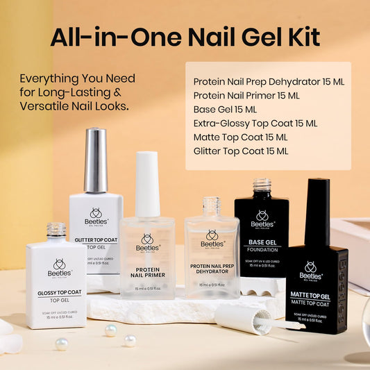 Beetles protein nail binder strengthens the nail bed for smoother application.