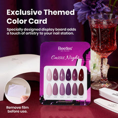 Beetles Purple Gel Polish dark grape-purple tone with rich gloss