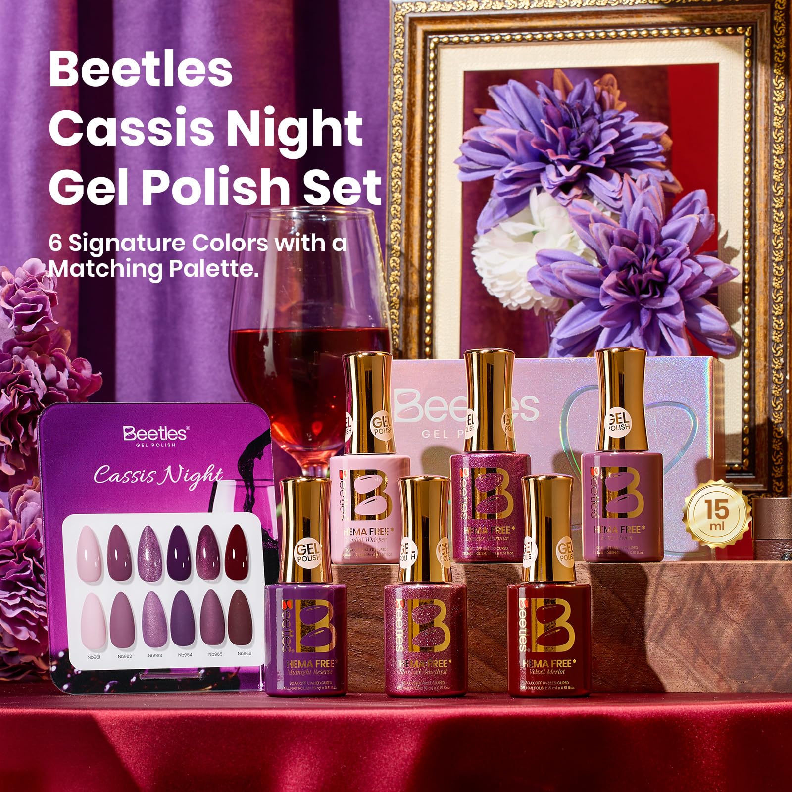 Beetles Purple Gel Polish deep plum shade for elegant evenings