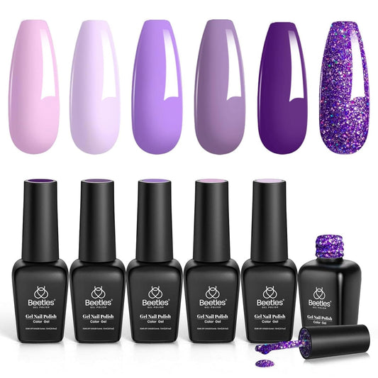 Beetles Purple Gel Polish Grape Vine collection swatch for versatile everyday nails