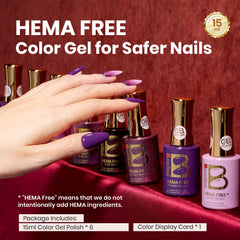 Beetles Purple Gel Polish bottle with one-color-one-print design for quick shade recognition