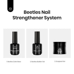 Beetles Rubber Base Gel nails finish shot shows durable, glossy wear.