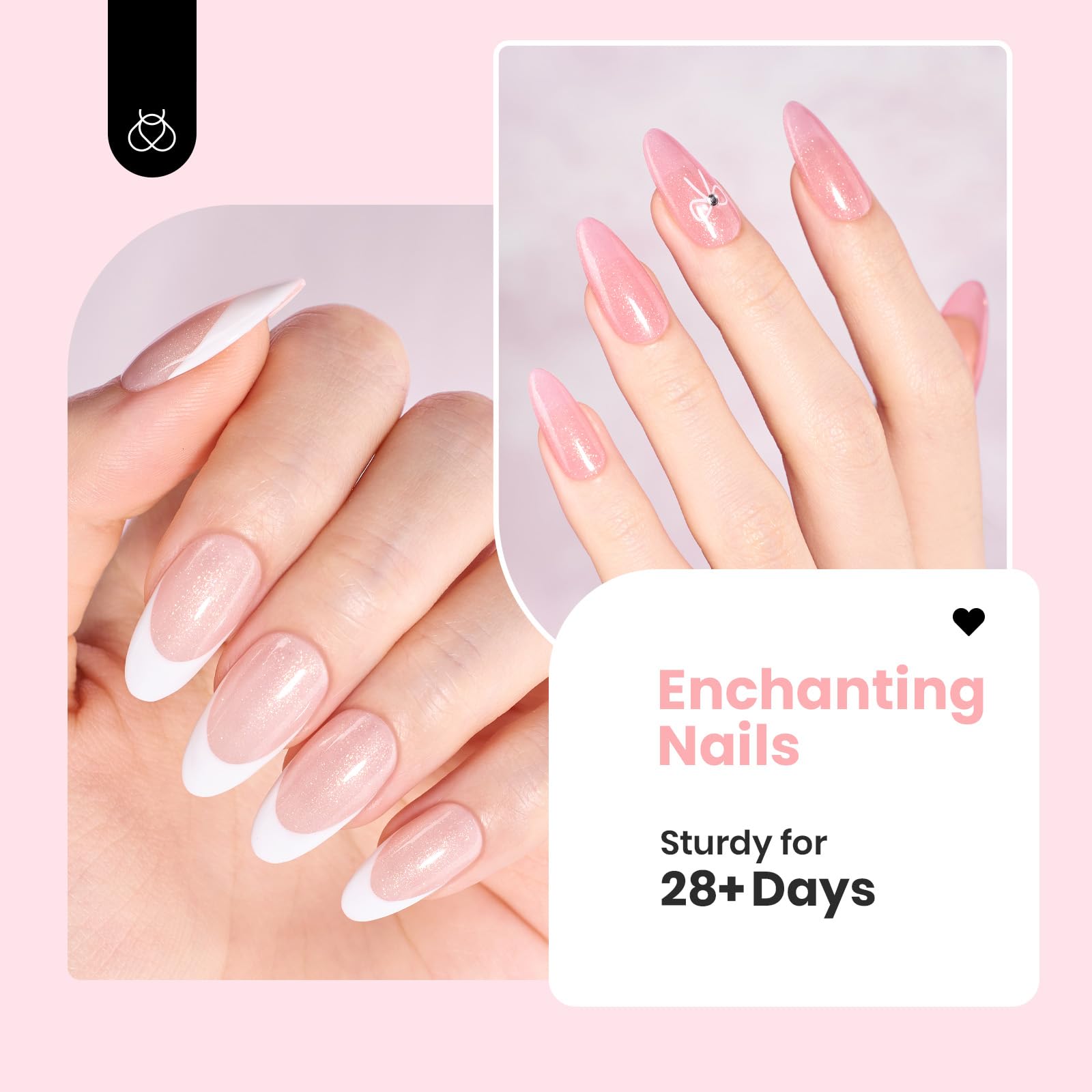 Beetles Rubber Base Gel supports natural nails with flexible strength