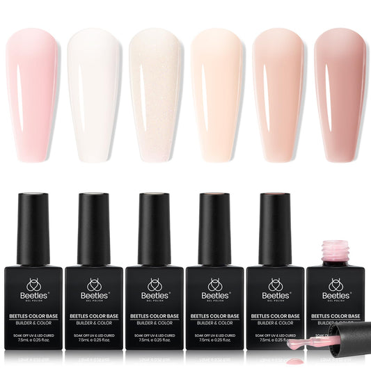 Beetles Rubber Base Gel packaging showcases a gift-ready set for quick nail prep.